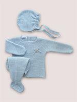 Conjunto tres piezas Piano Azul Empolvado | Juliana