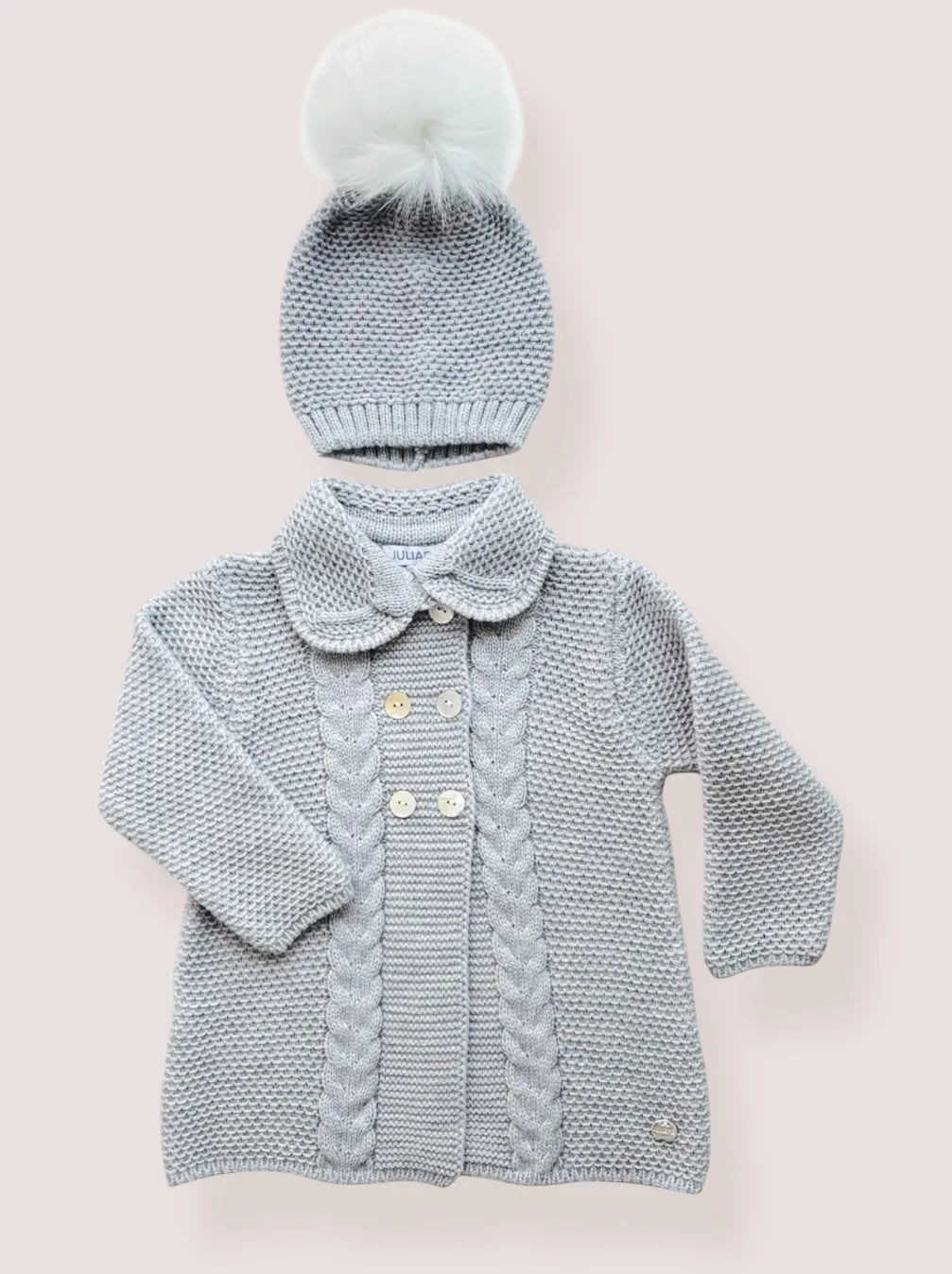 Abrigo trenzas Piano Gris | Juliana