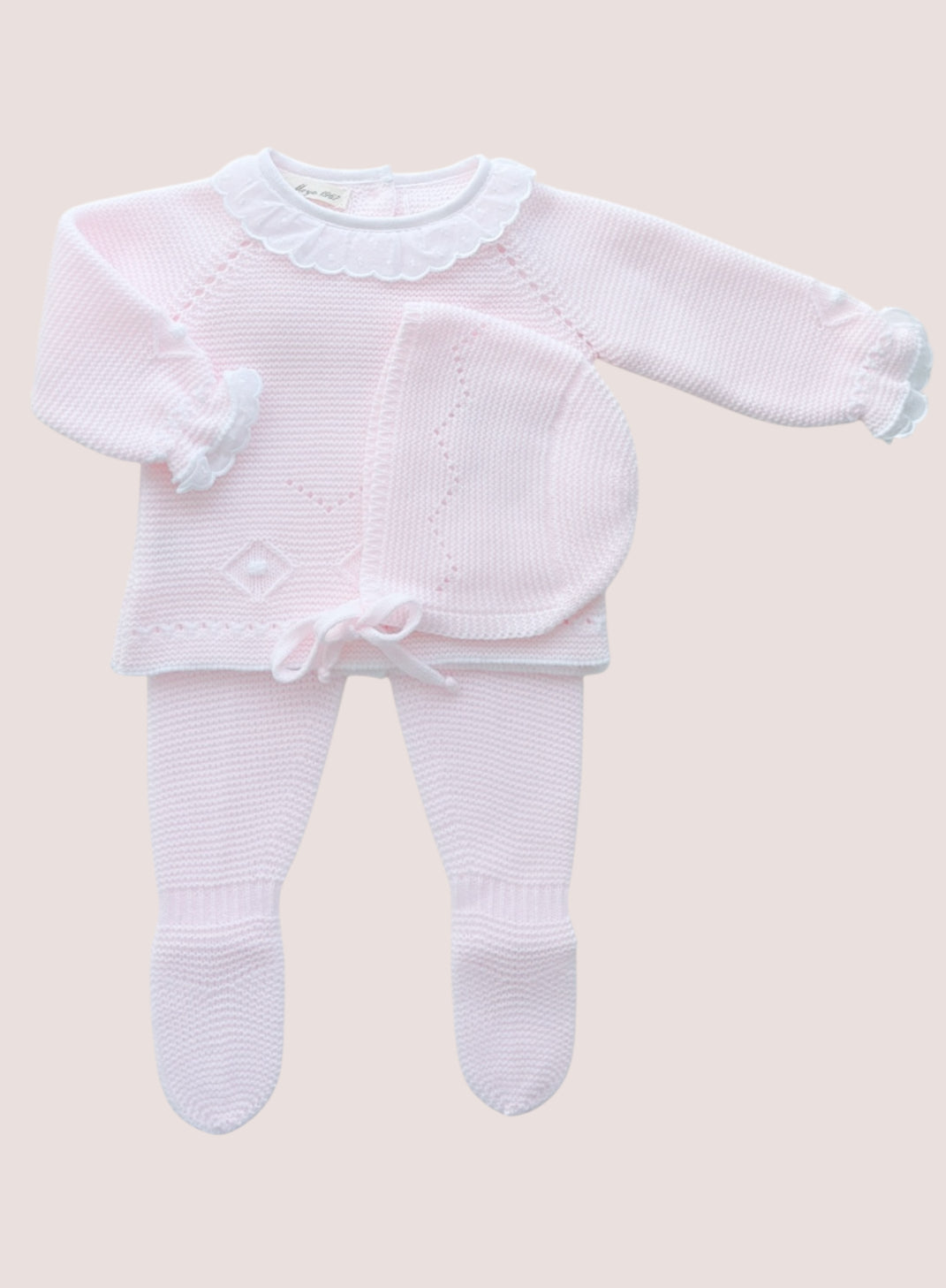 Conjunto 3 piezas de lana Ángel Rosa | Pilar Moya