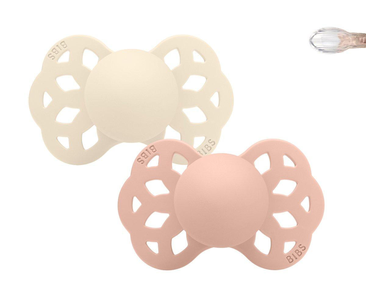 Infinity Pacifer Ivory Blush | Bibs