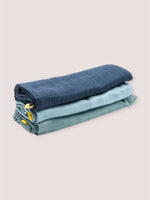 Muselina Lisa Azul | Cotton Baby | Pack 3