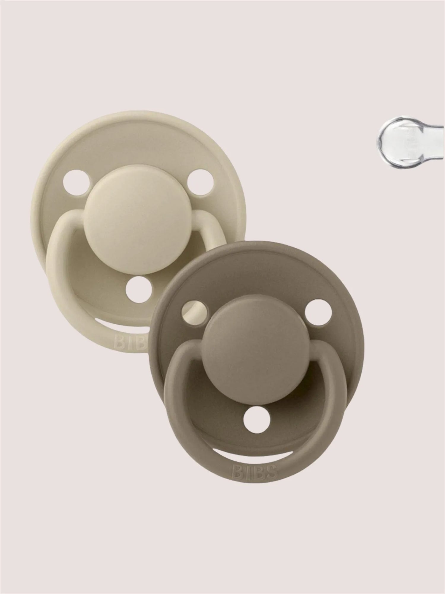 Pack 2 | Chupete Tetina Redonda Silicona | De Lux Vanila Dark Oak | Bibs