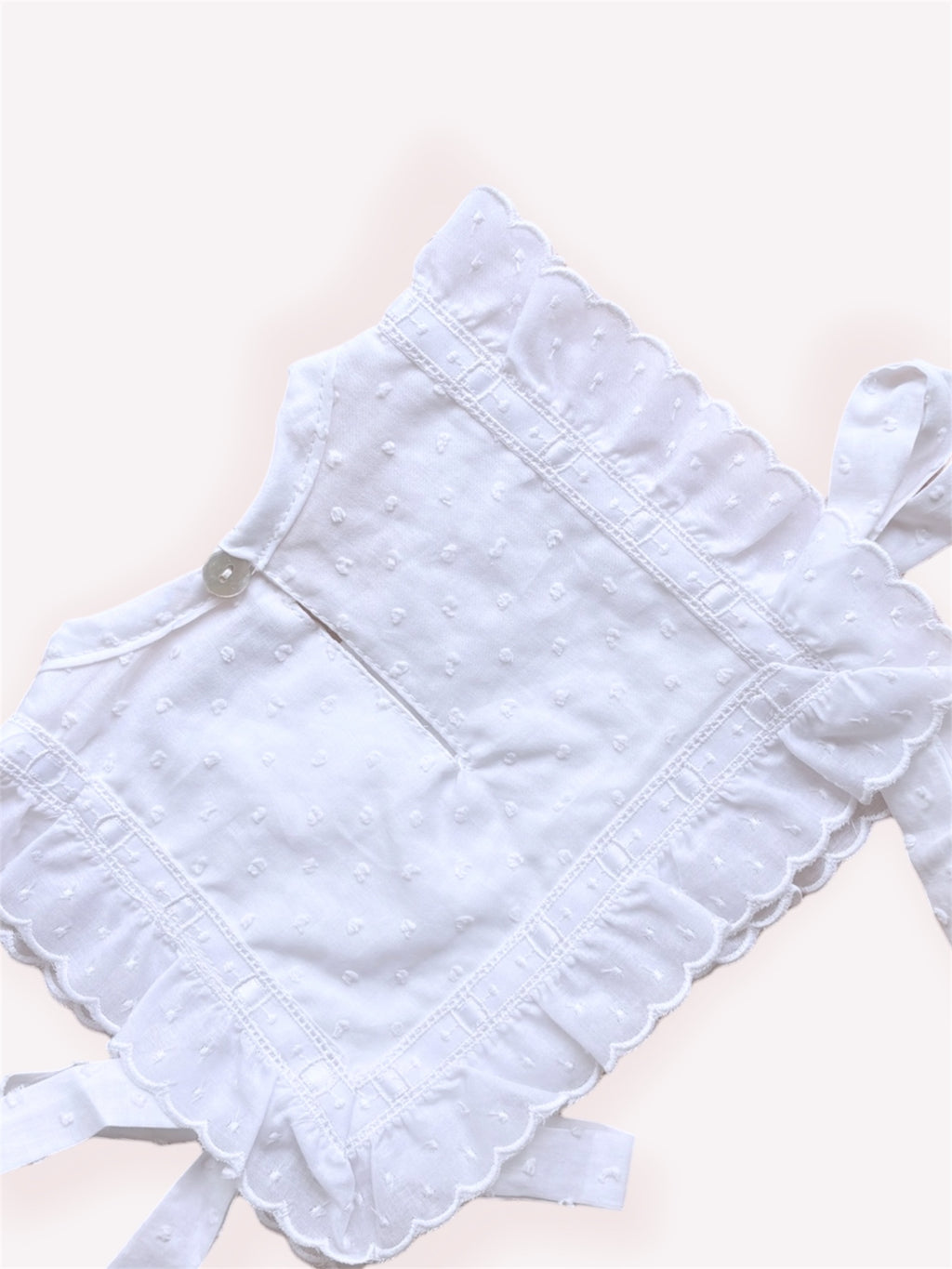 Baberola Plumeti Blanco  | Confecciones Popys