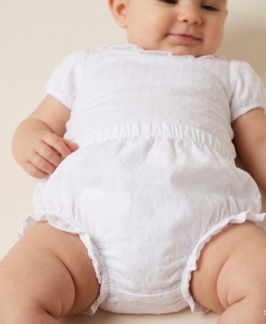 Cubrepañal Plumeti Blanco | Confecciones Popys