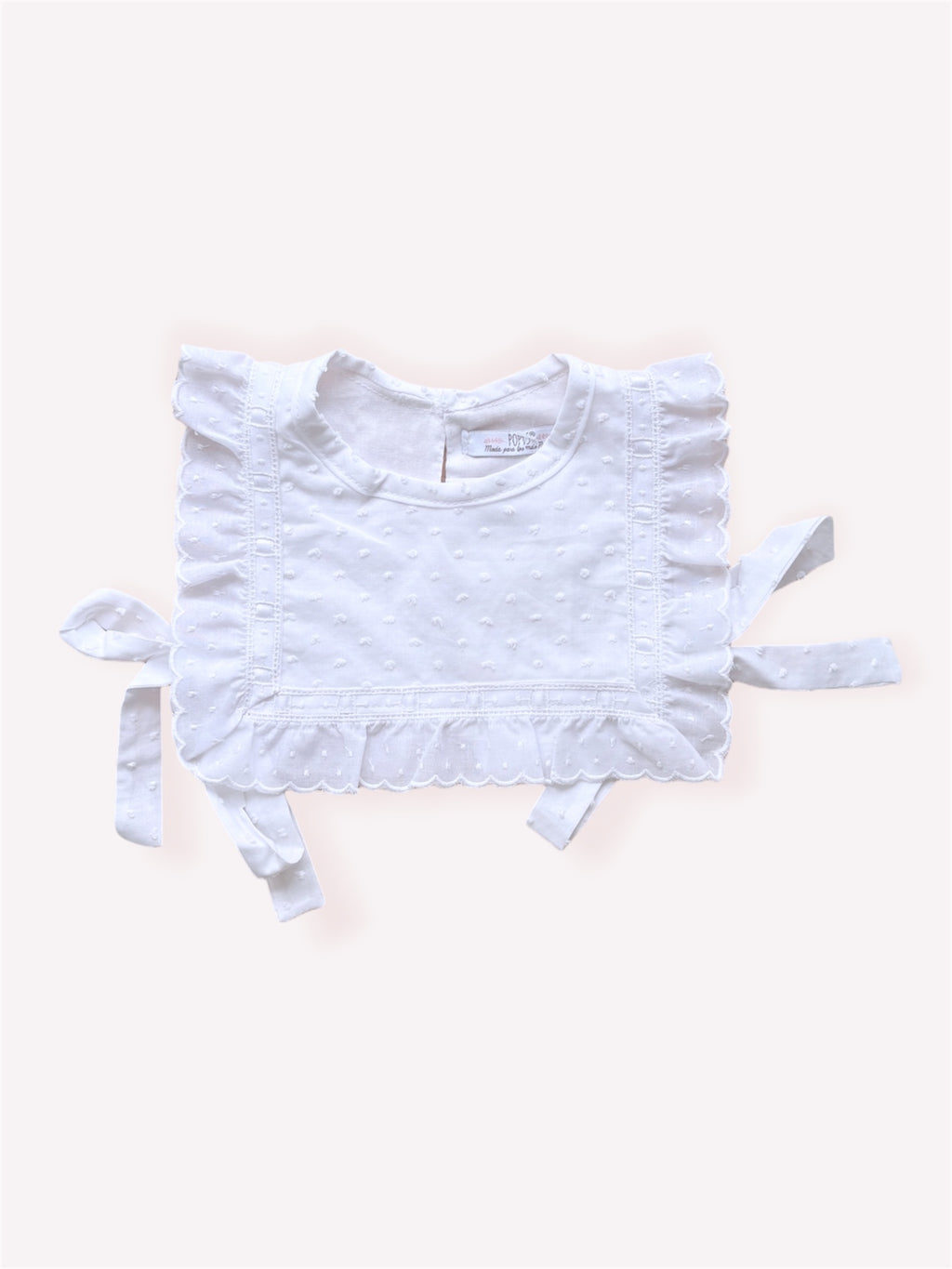 Baberola Plumeti Blanco  | Confecciones Popys