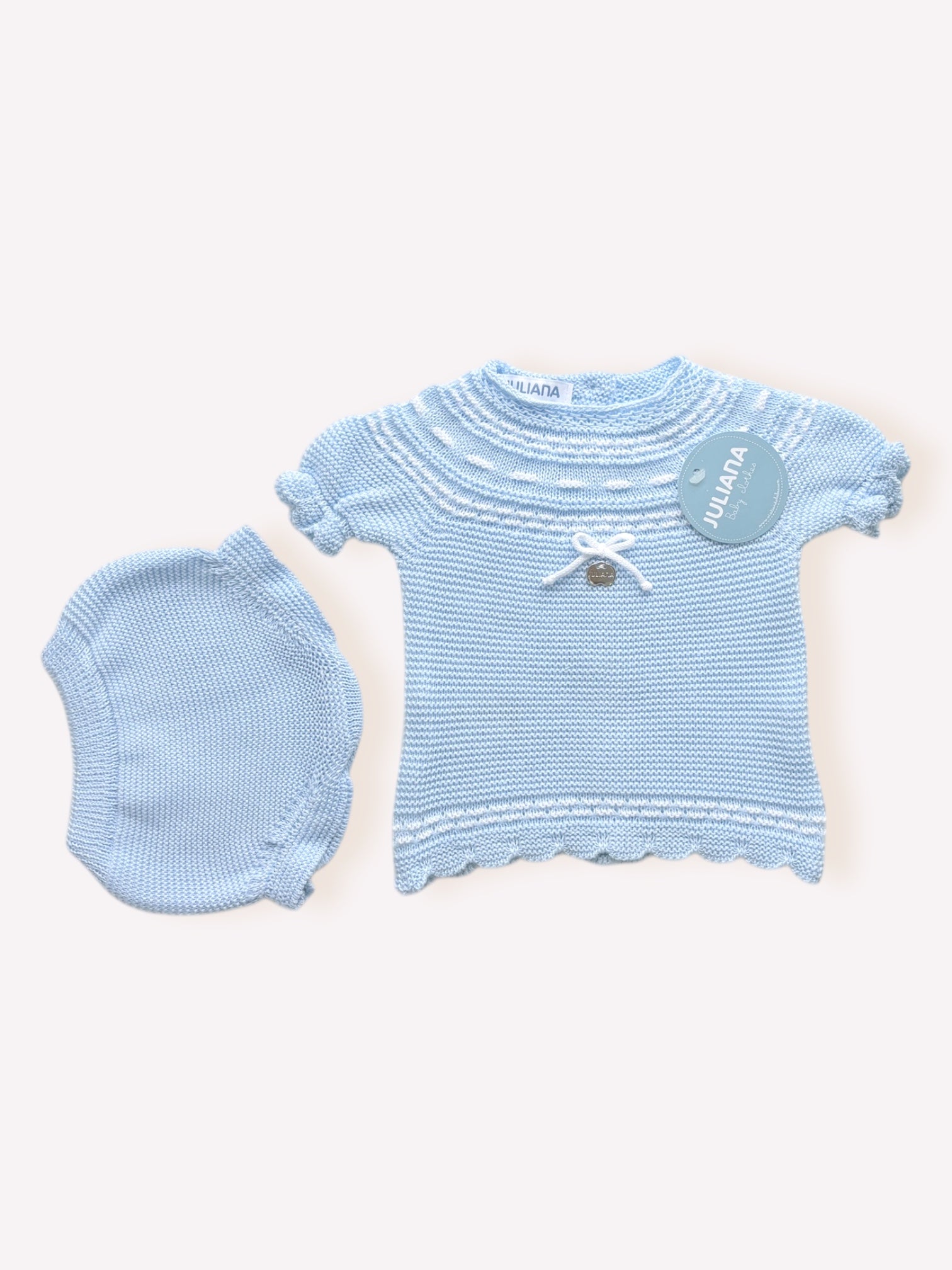 Conjunto Braguita Canesú Celeste | Juliana