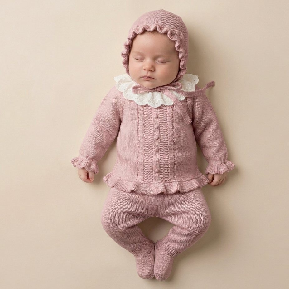 Conjunto 3 Piezas Rosa Empolvado Trenzas | Juliana