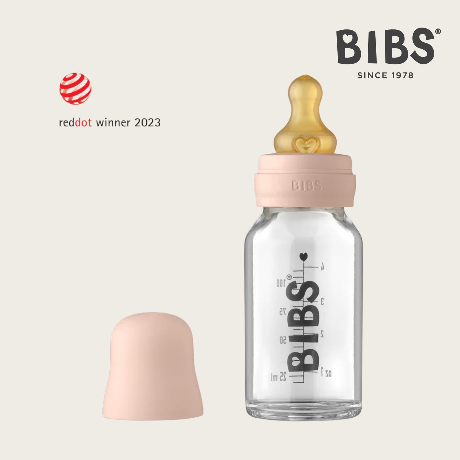 Biberón Cristal Pink | Bibs