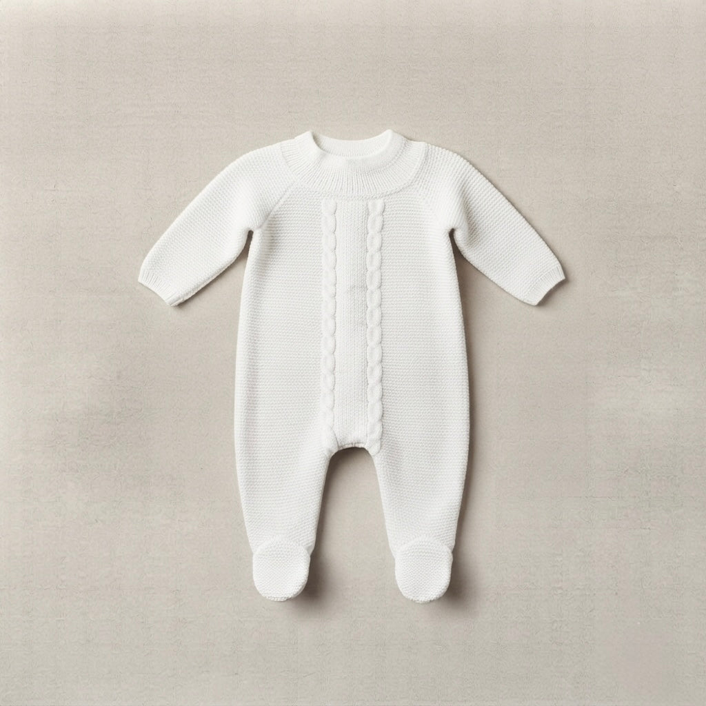 Pelele Enterizo Trenzado Blanco | Mebi