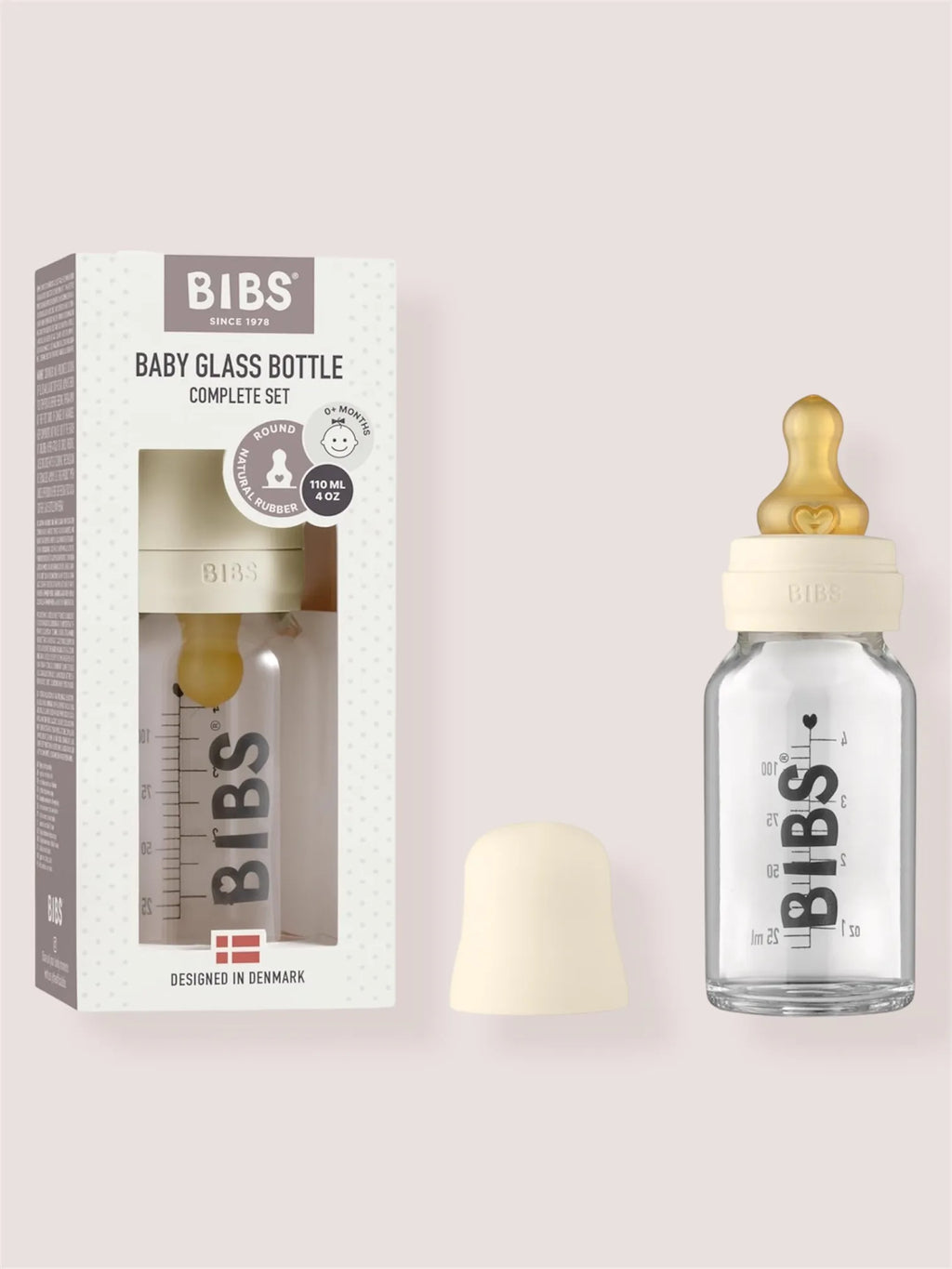 BIBS Baby Glass Bottle. Anticólicos. 110 ml