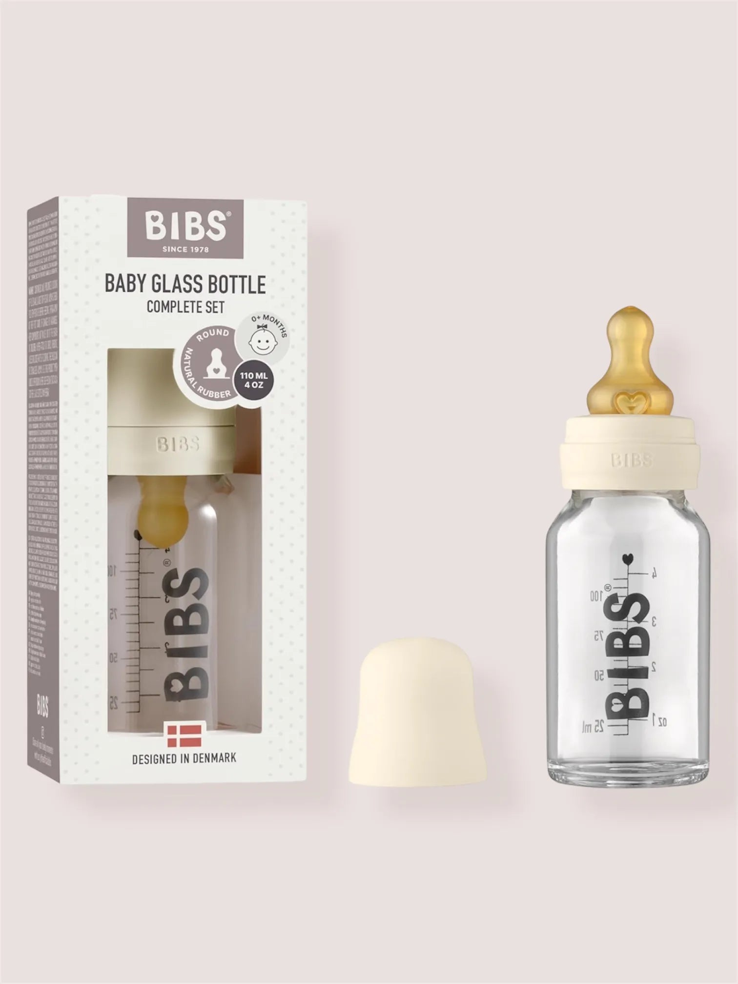 BIBS Baby Glass Bottle. Anticólicos. 110 ml