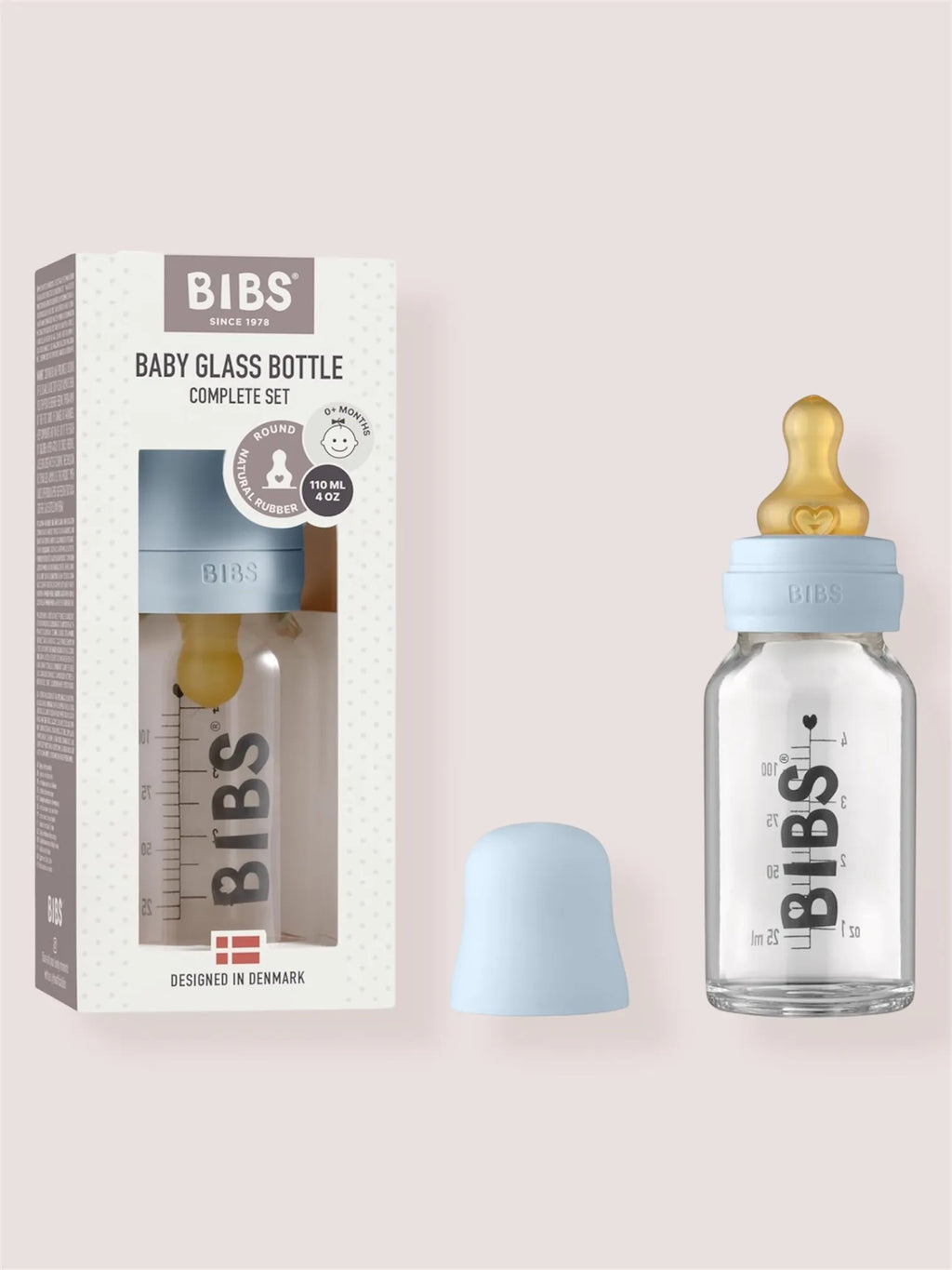 BIBS Baby Glass Bottle. Anticólicos. 110 ml