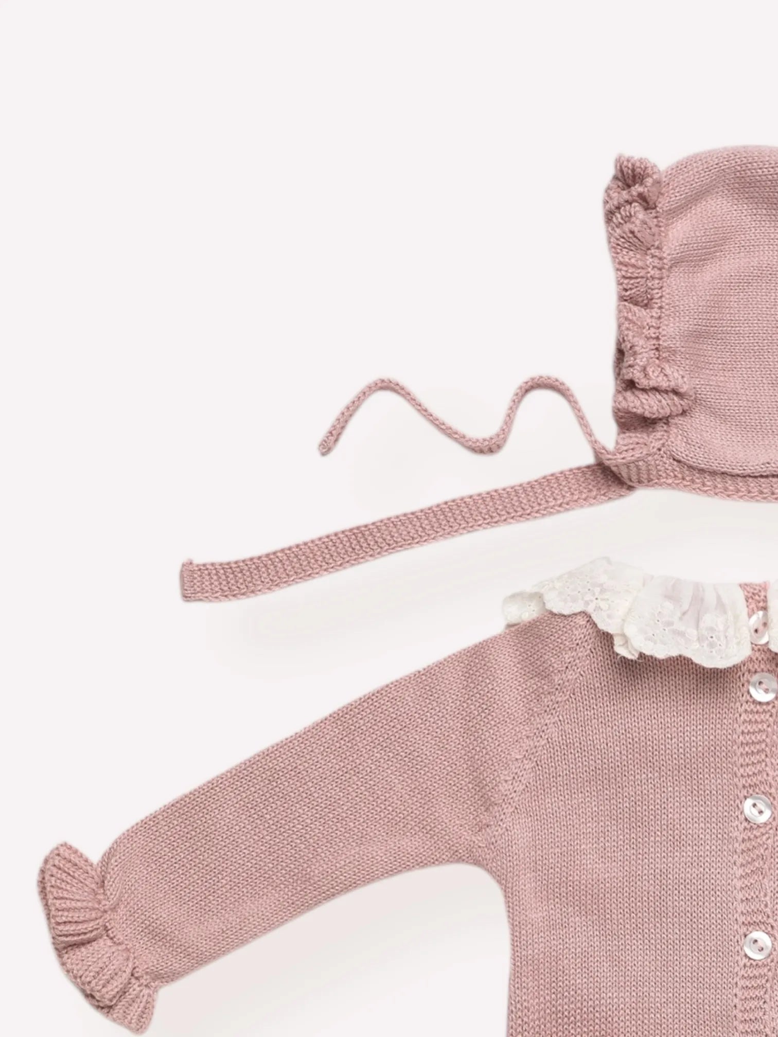 Conjunto 3 Piezas Rosa Empolvado Trenzas | Juliana