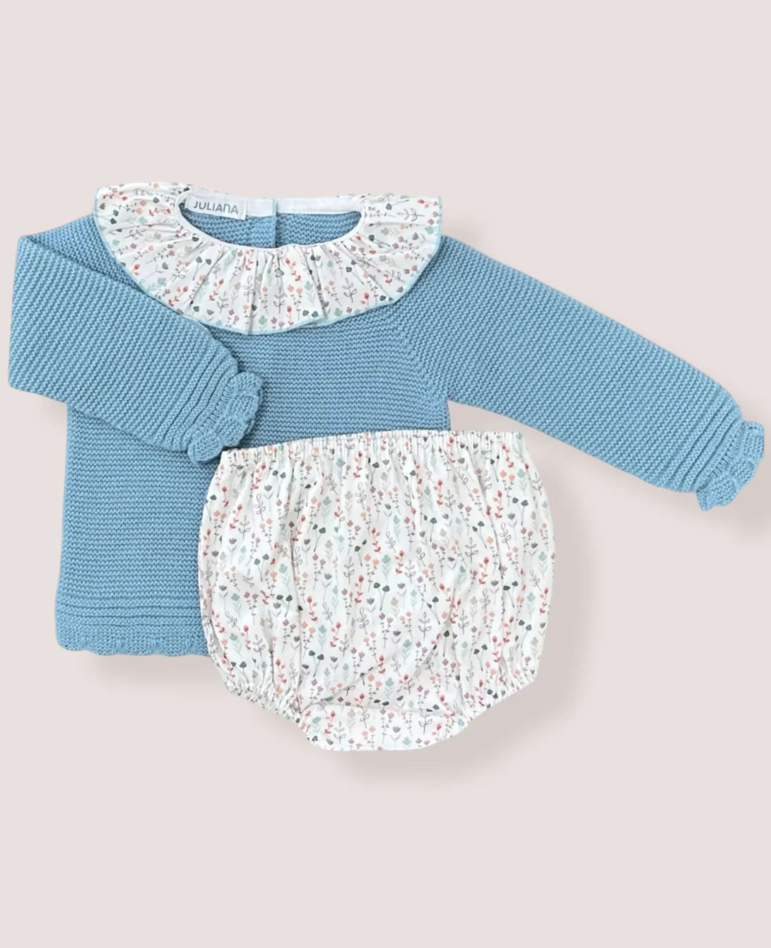 Conjunto de lana Alegria Azul Nube | Juliana