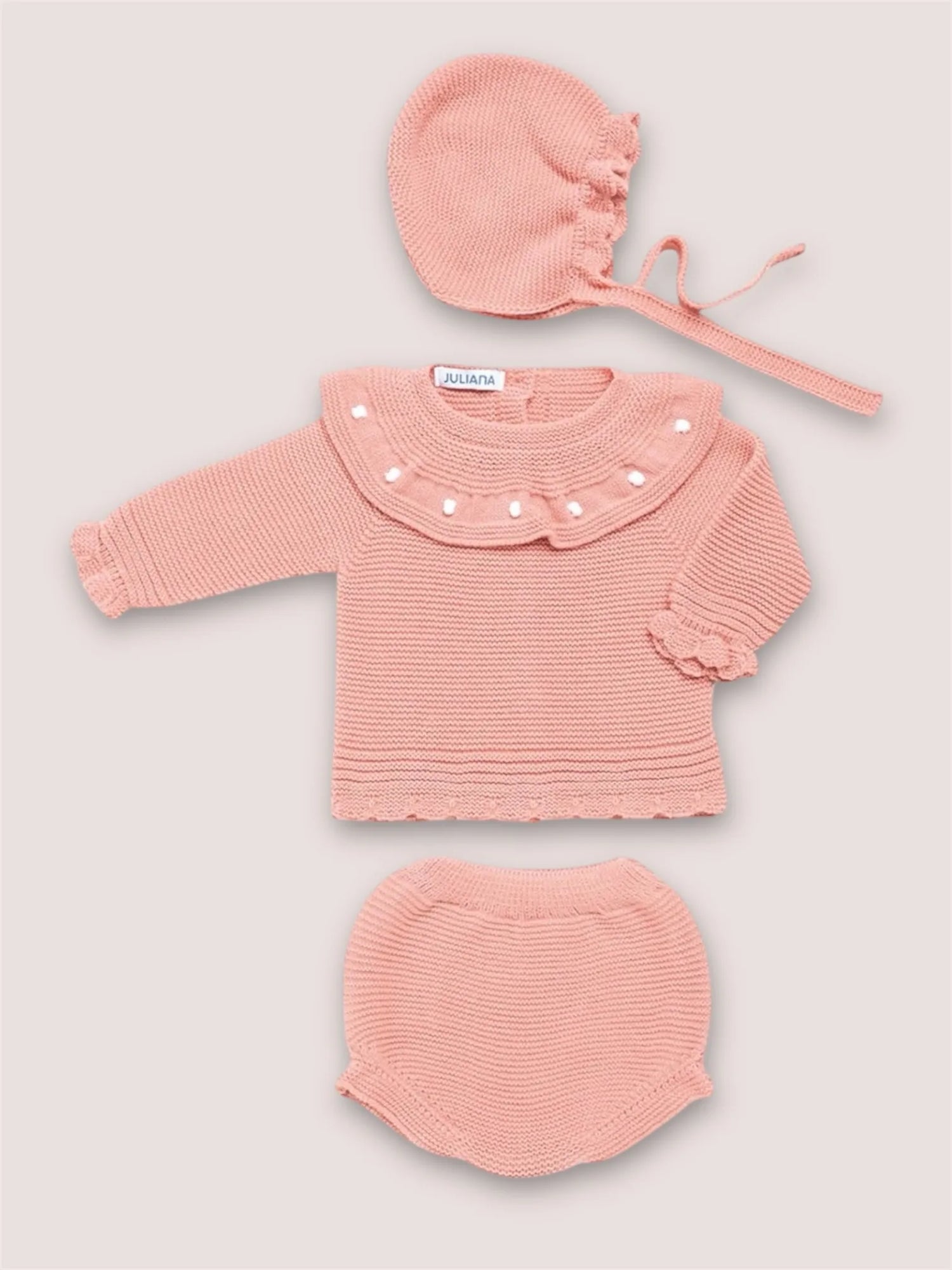 Conjunto tres piezas ranita Bodoques Salmón | Juliana
