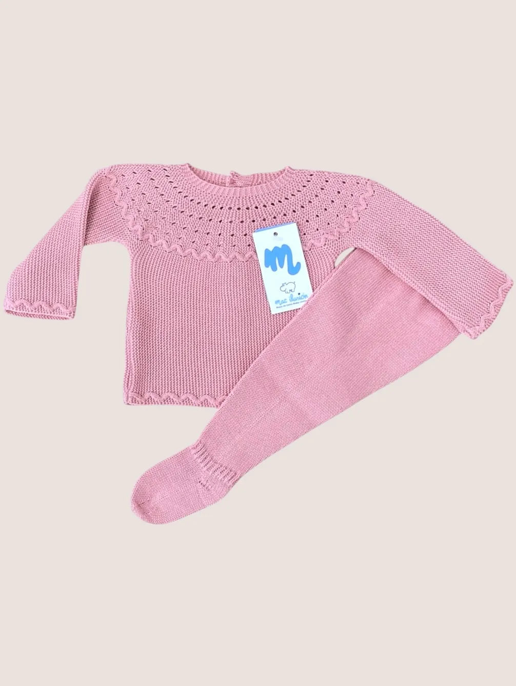 Conjunto de hilo Olas Fresa Rosa | Mac Ilusion