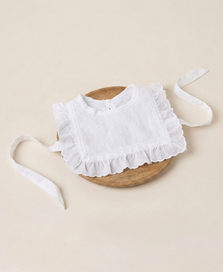 Baberola Plumeti Blanco  | Confecciones Popys