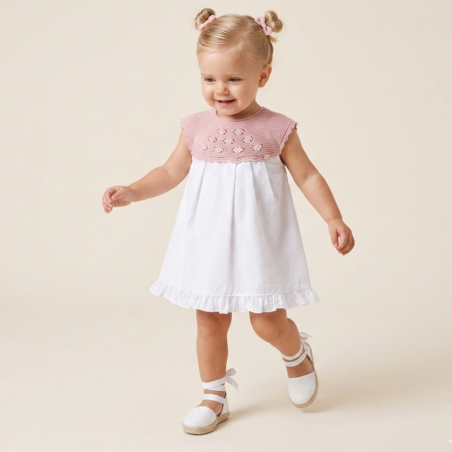 Vestido Plumeti Rosa Empolvado | Juliana