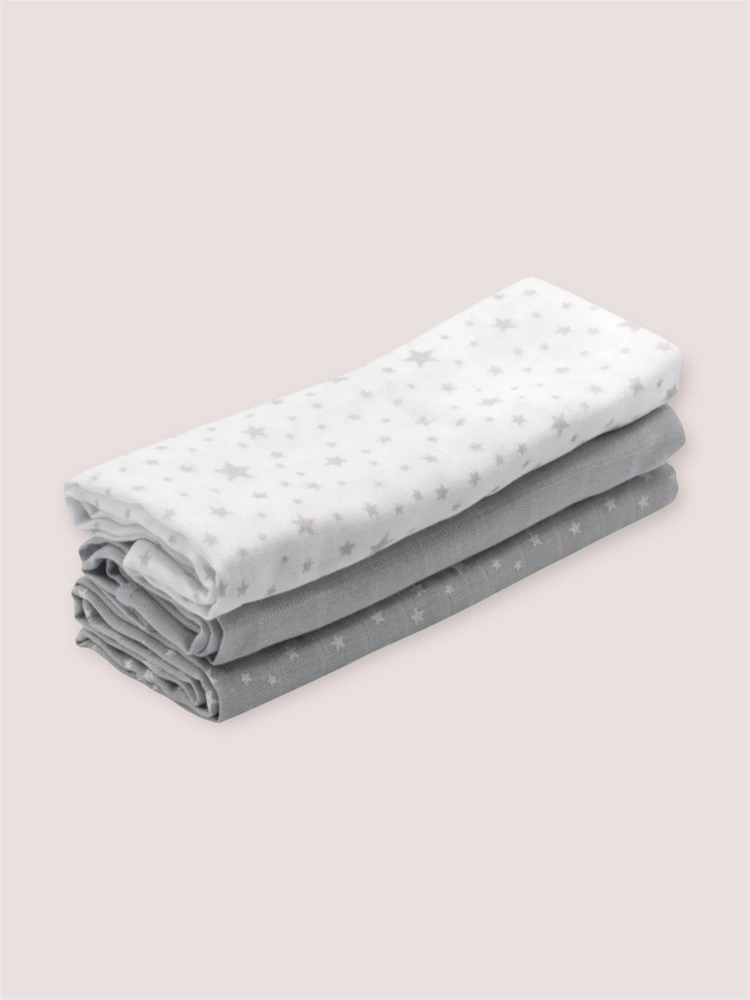 Muselinas Estampadas Gris | Cotton Baby | Pack 3