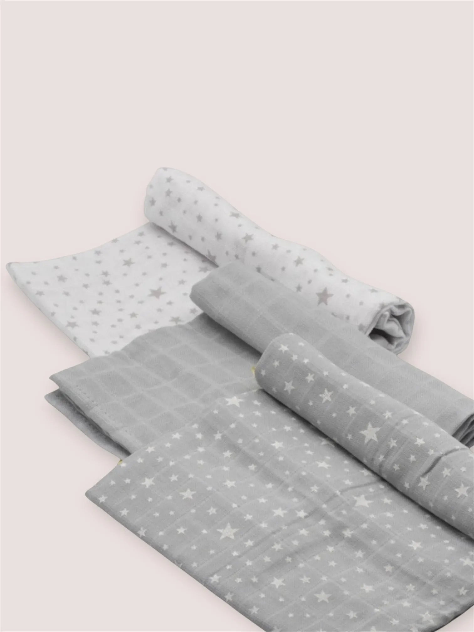 Muselinas Estampadas Gris | Cotton Baby | Pack 3