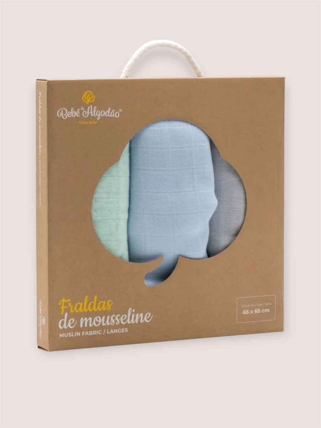Muselina Lisa Verde | Cotton Baby | Pack 3