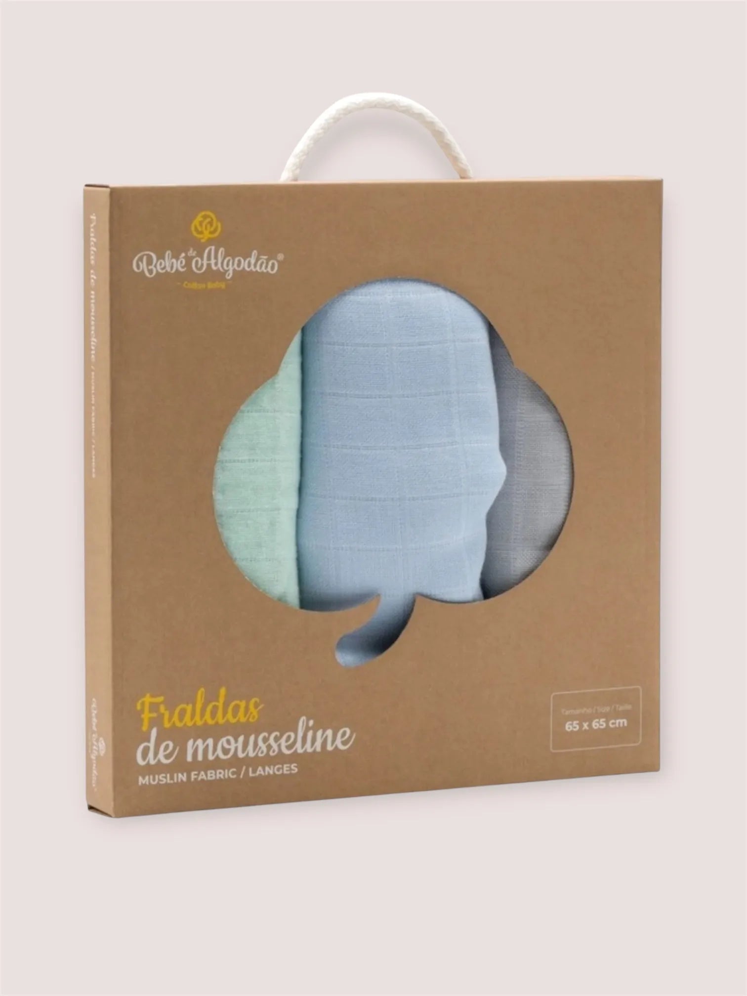 Muselina Lisa Verde | Cotton Baby | Pack 3