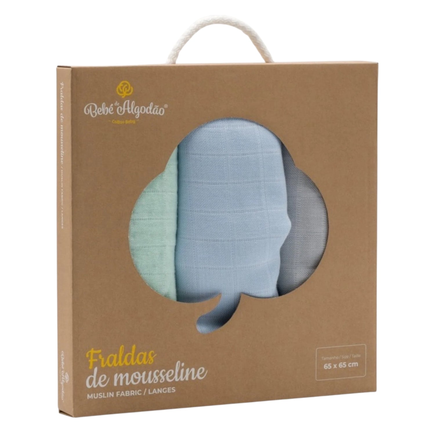 Muselina Lisa Verde | Cotton Baby | Pack 3