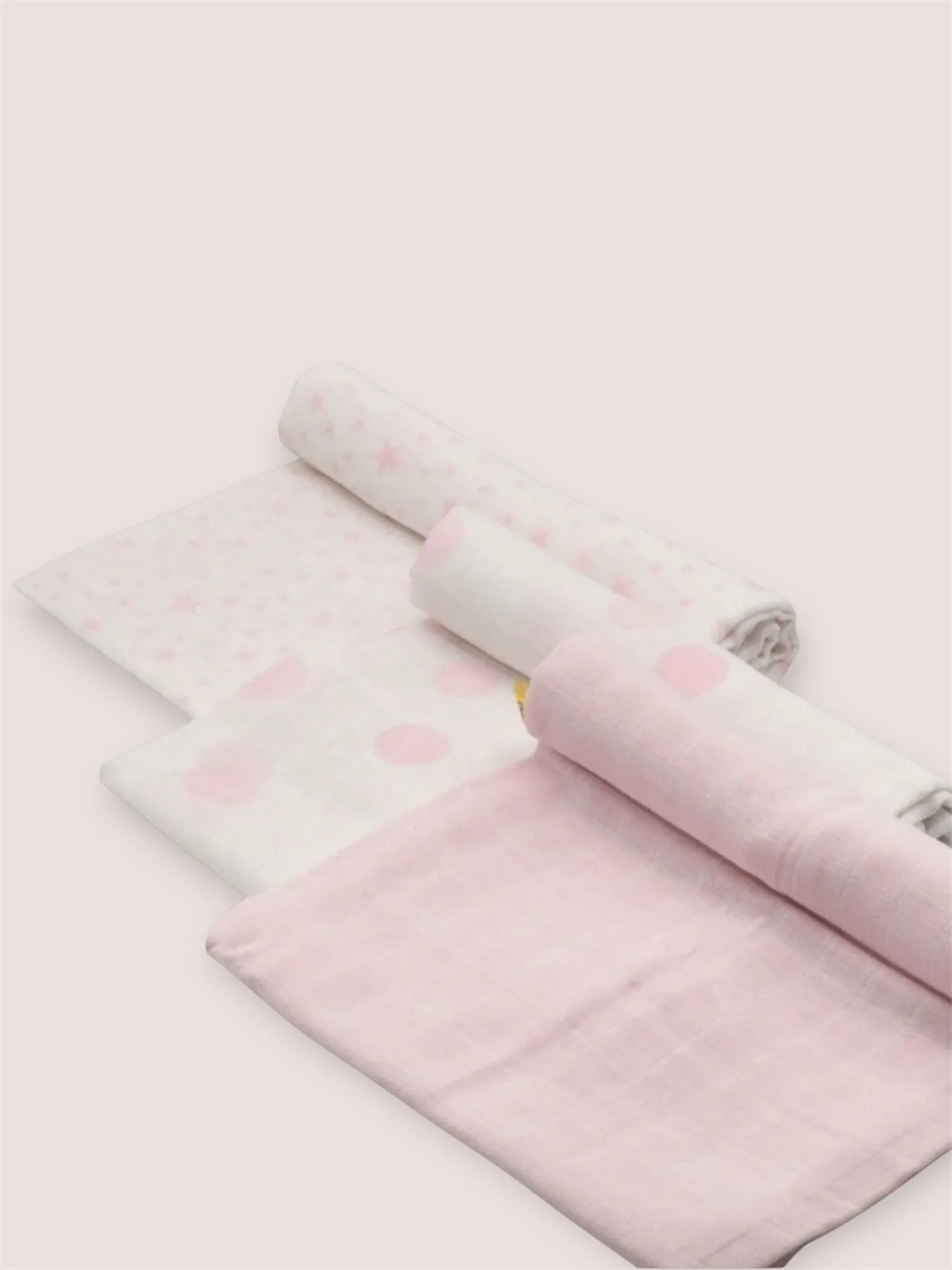 Muselinas Estampadas Rosa claro | Cotton Baby | Pack 3