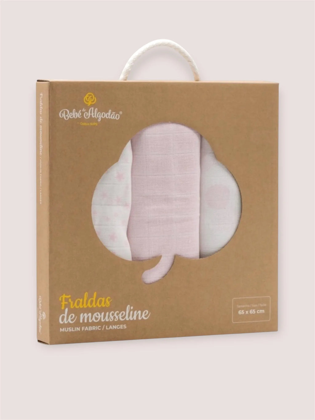 Muselinas Estampadas Rosa claro | Cotton Baby | Pack 3