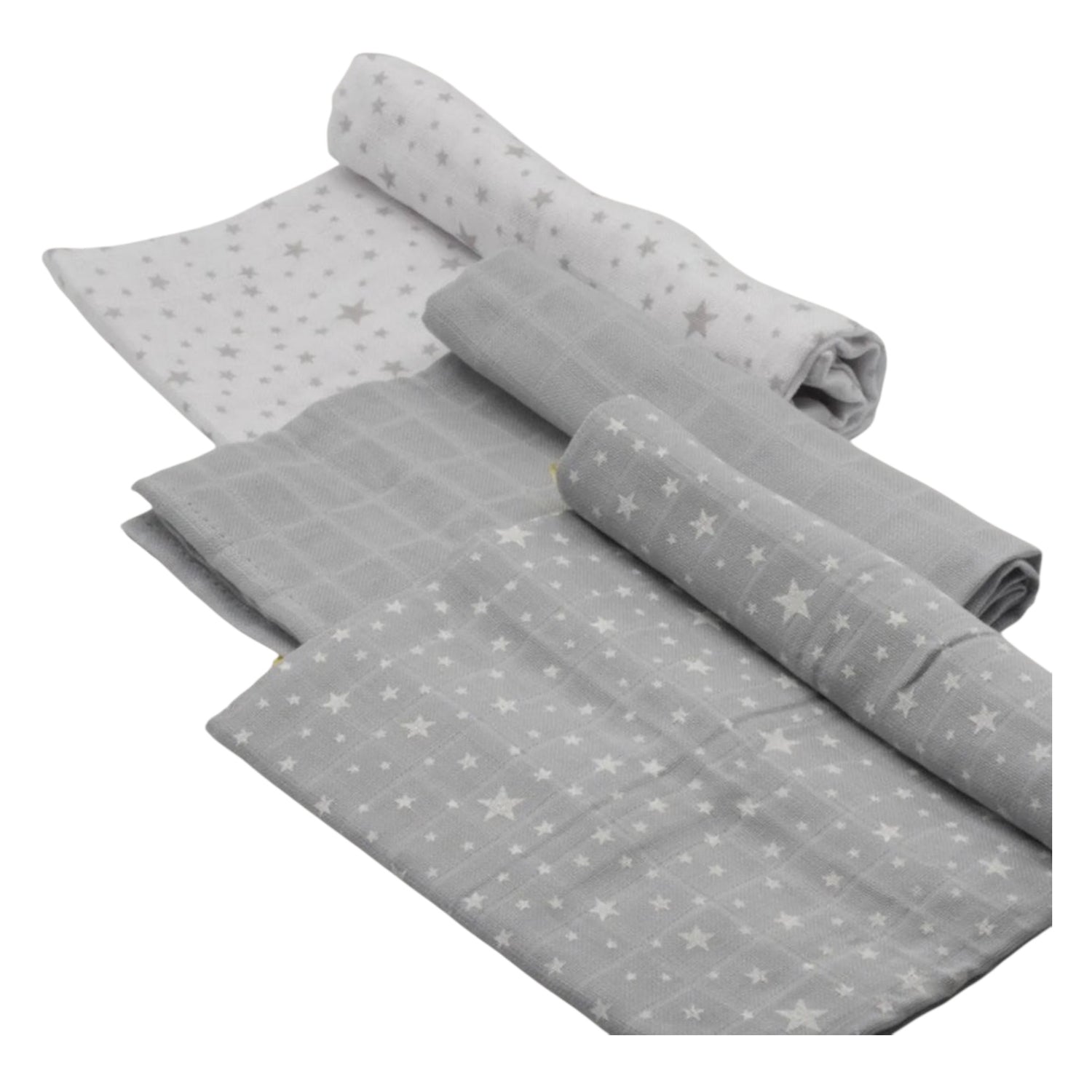 Muselinas Estampadas Gris | Cotton Baby | Pack 3