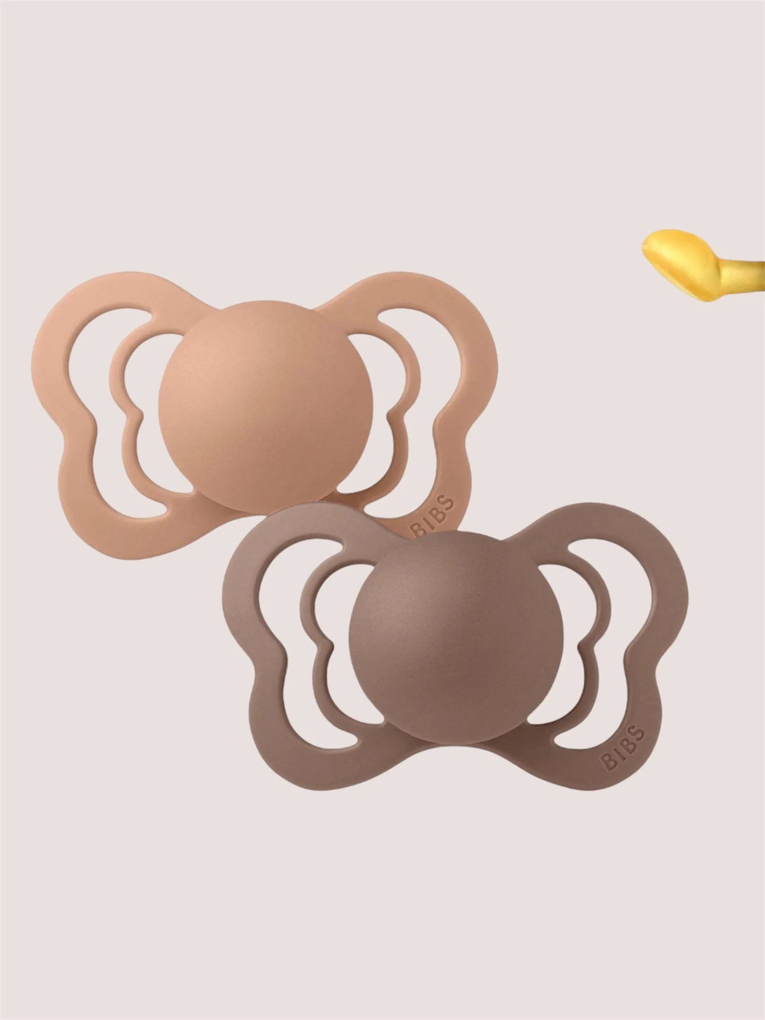 Pack 2 | Chupete Tetina Anatómica Látex | Couture Peach Woodchuck | Bibs