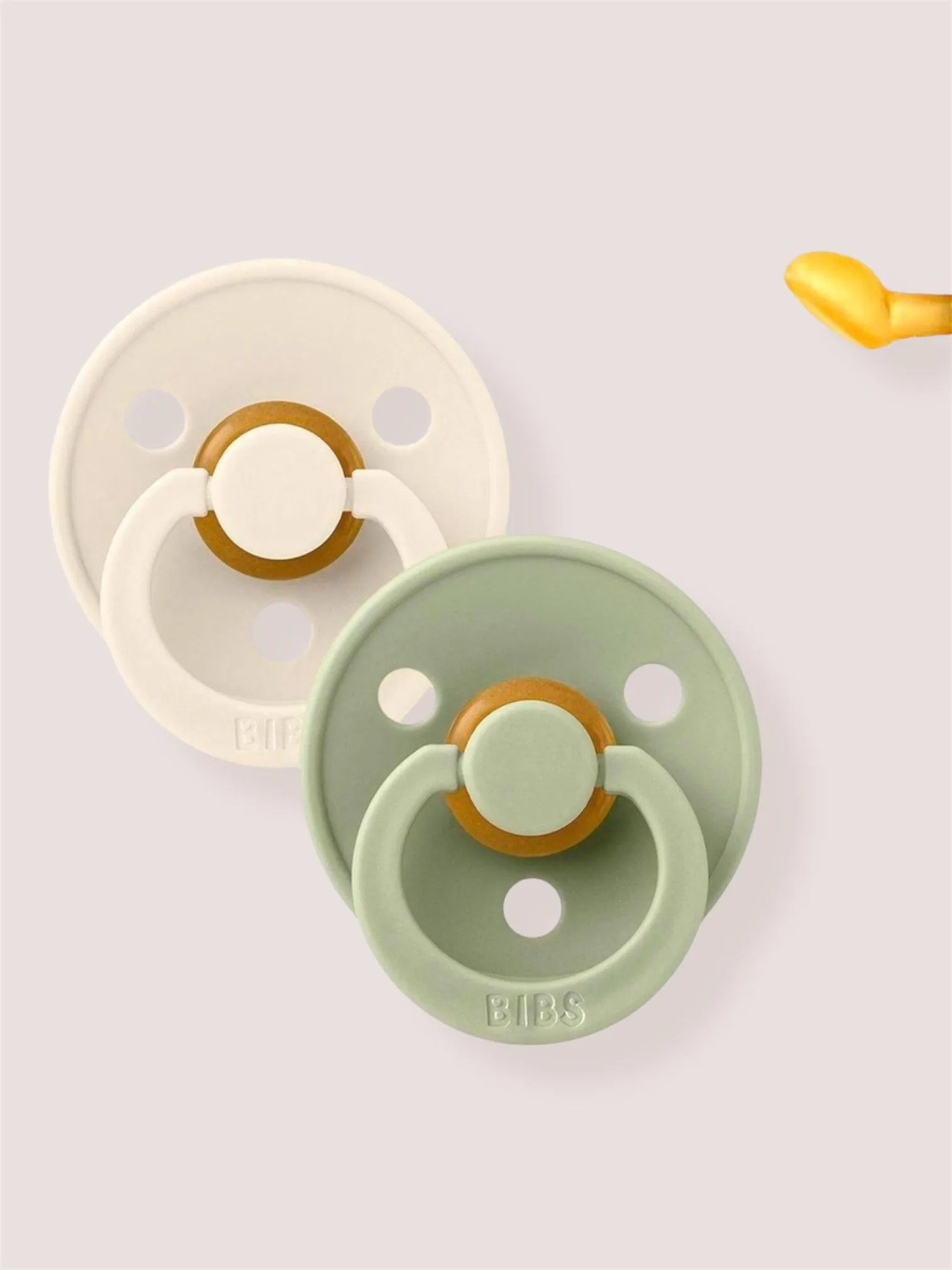 Pack 2 |Chupete Tetina Anatómica | Colour Pacifer Ivory Sage | Bibs