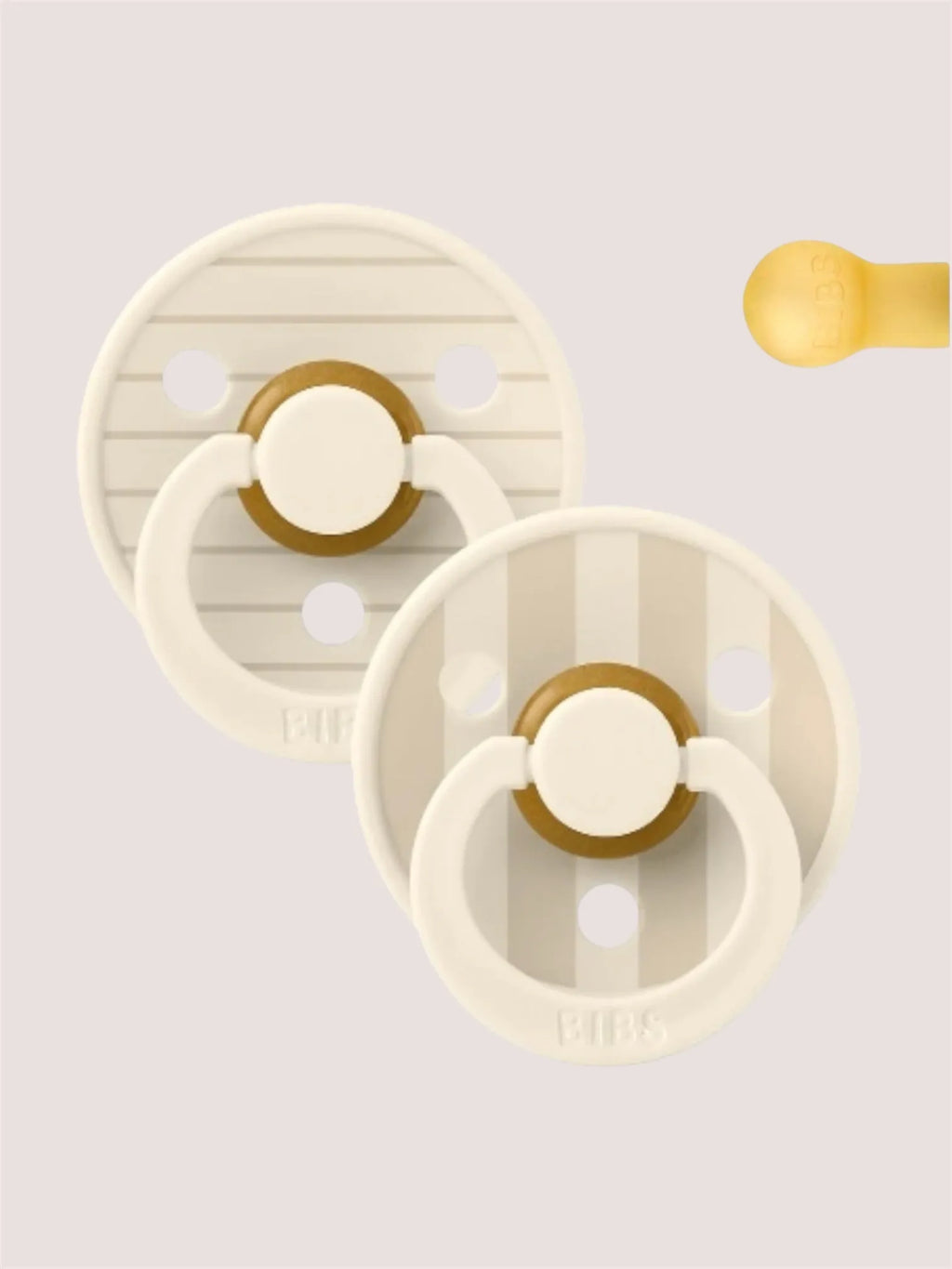 Pack 2 | Chupete Tetina Redonda | Colour Studio Vanilla Ivory Mix | Bibs