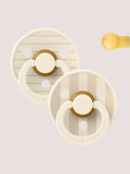 Pack 2 | Chupete Tetina Redonda | Colour Studio Vanilla Ivory Mix | Bibs