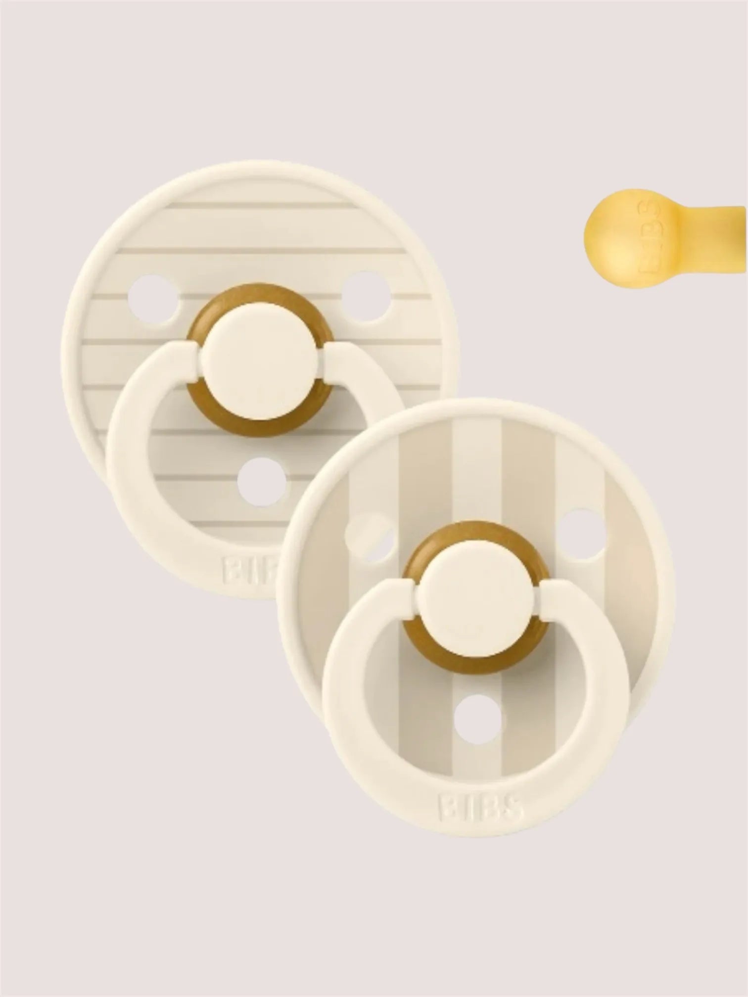 Pack 2 | Chupete Tetina Redonda | Colour Studio Vanilla Ivory Mix | Bibs