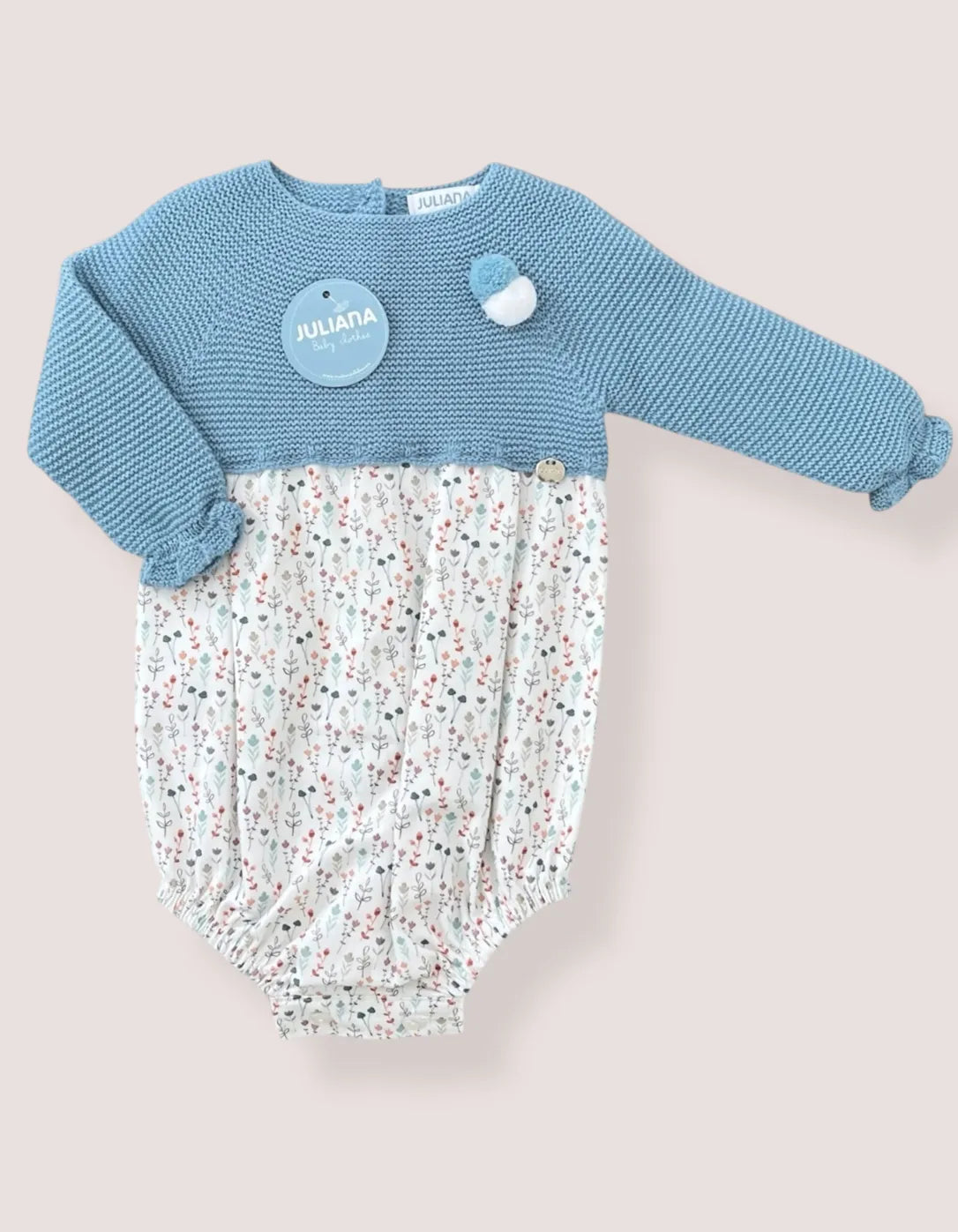 Pelele de lana Alegria Azul Nube | Juliana
