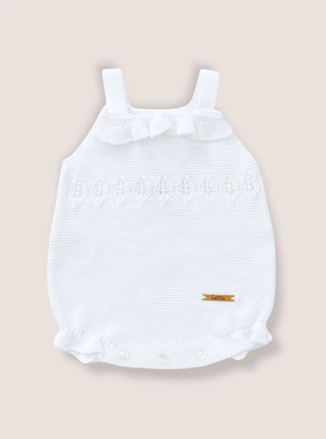 Pelele Hilo Leaf Blanco | Punto Solita