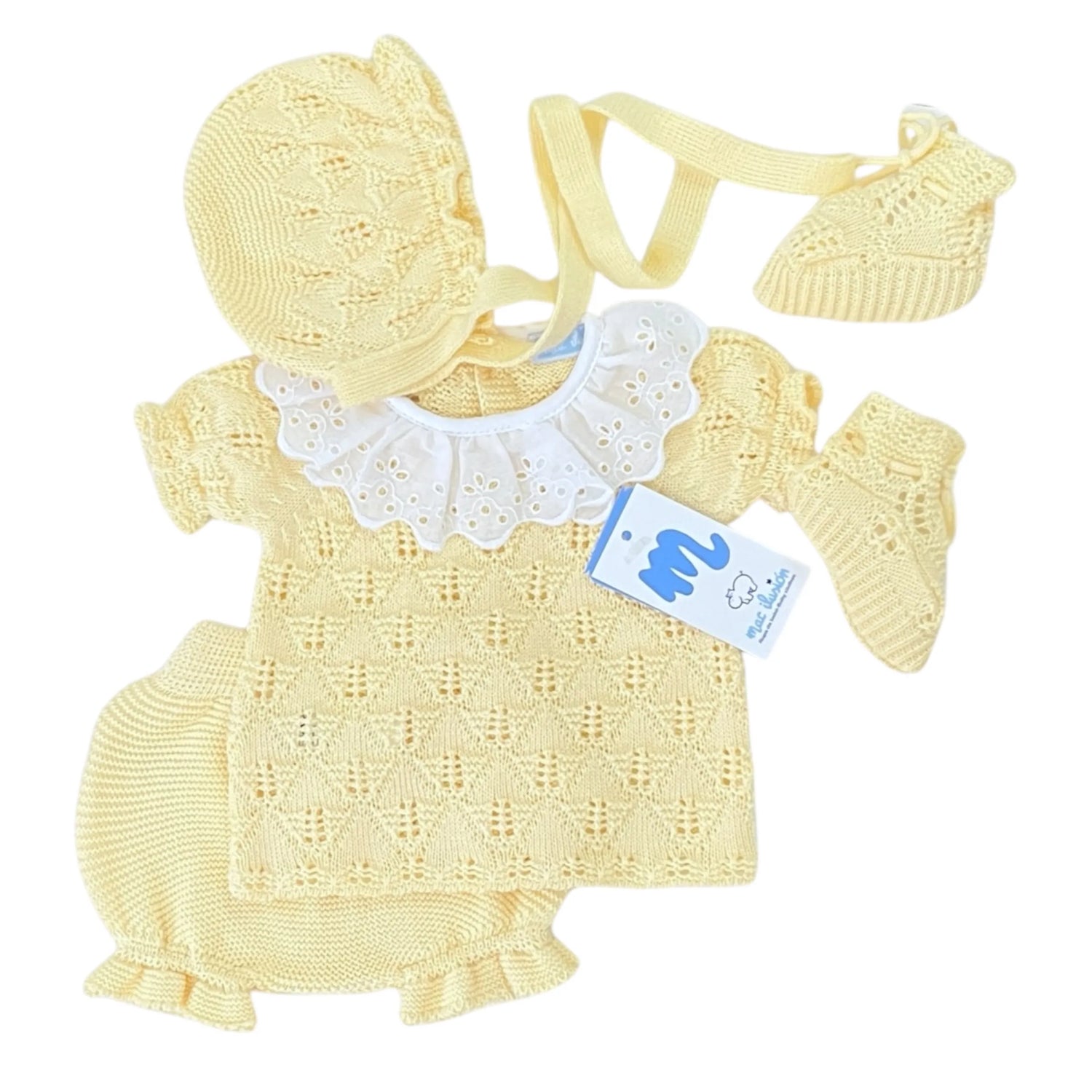 Conjunto de hilo Margaritas 4 piezas Amarillo Pastel | Mac ilusión