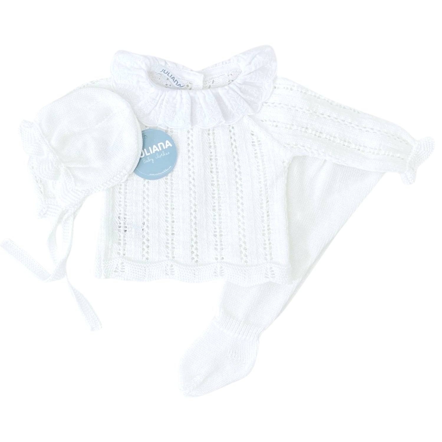 Conjunto 3 piezas de hilo Luna Nueva Blanco | Juliana