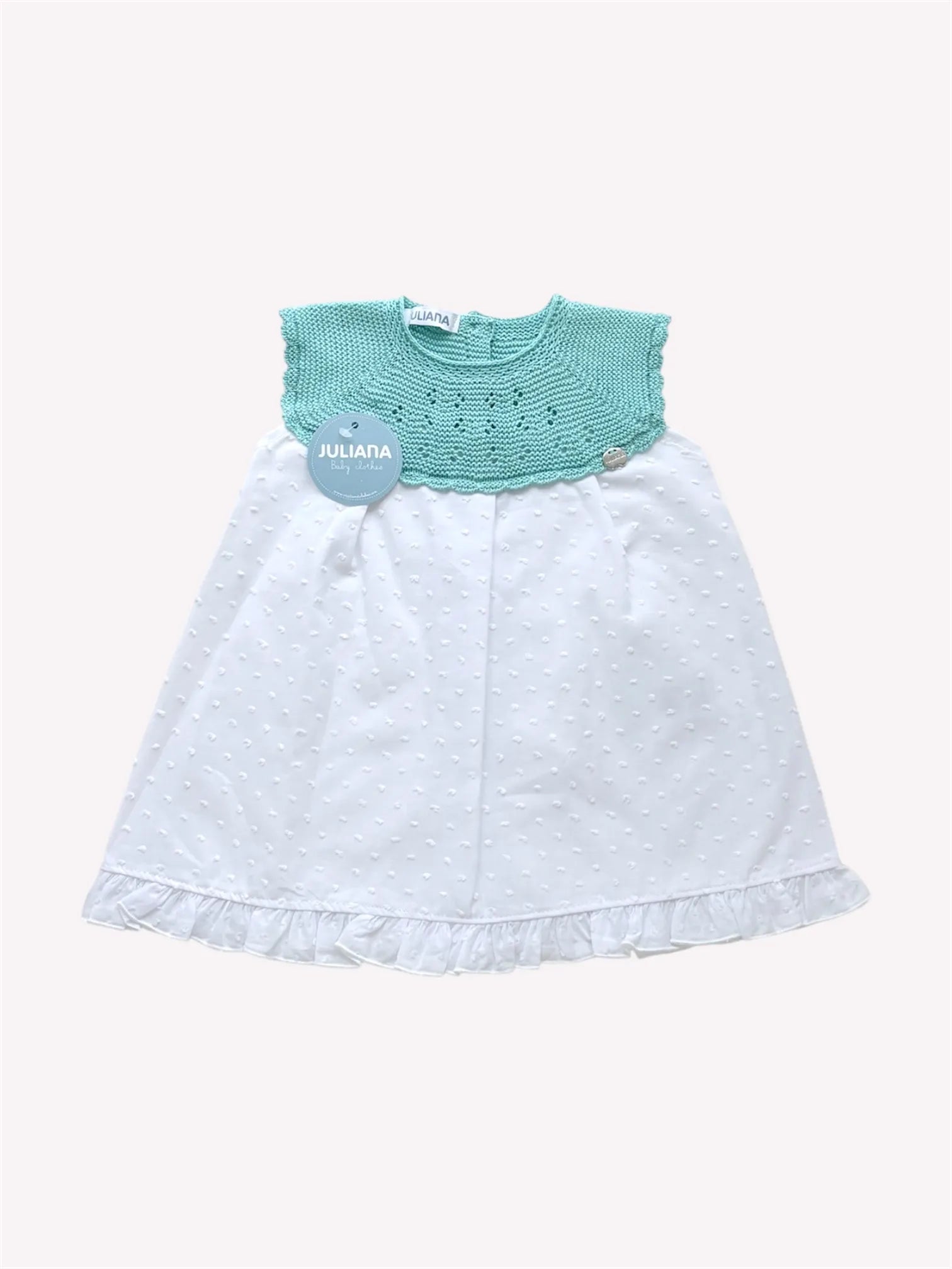 Vestido Plumeti Verde Lago | Juliana